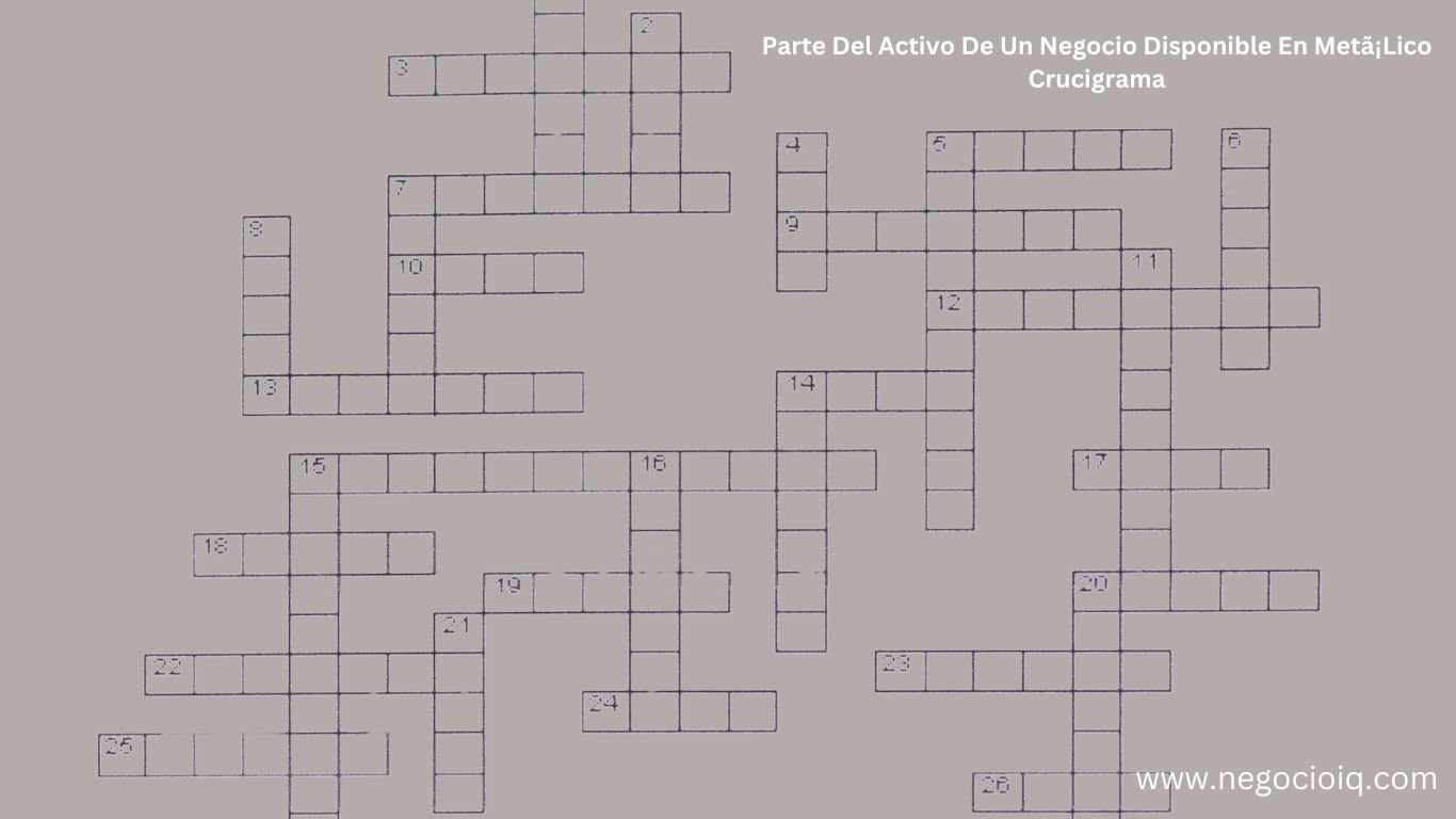 Parte Del Activo De Un Negocio Disponible En Metã¡Lico Crucigrama