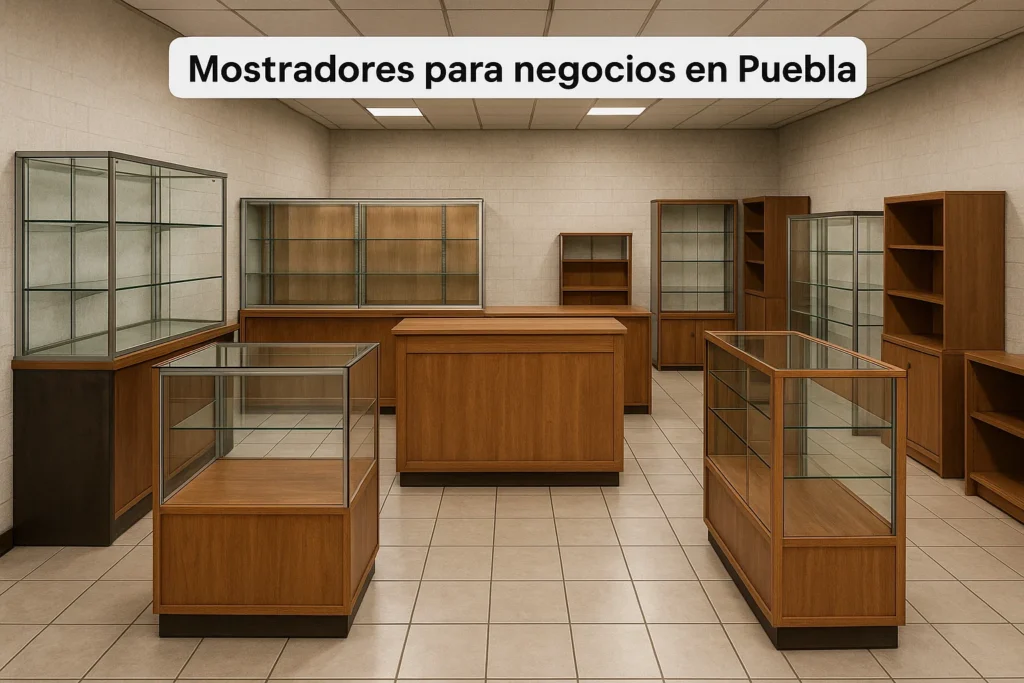 Tienda con mostradores para negocios en Puebla