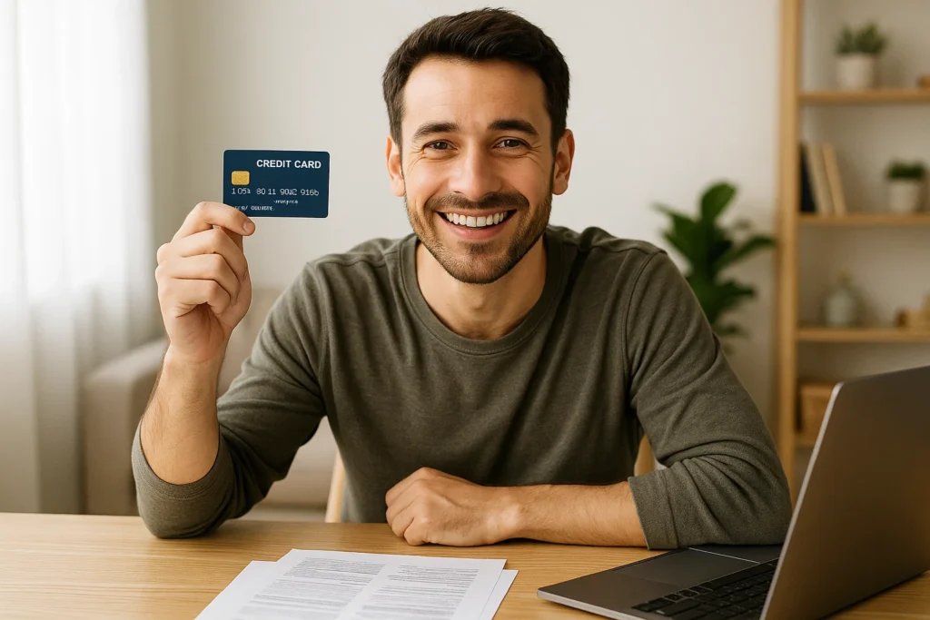 Persona solicitando tarjeta de crédito sin comprobante de ingresos