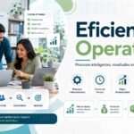 Equipo mejorando eficiencia operativa empresarial moderna