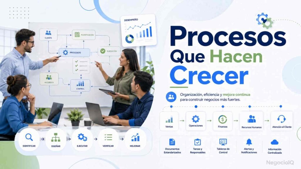Equipo aplicando gestión basada en procesos diariamente