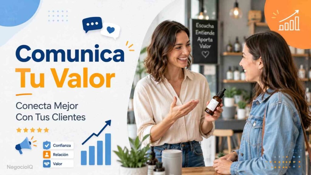 Negocio mostrando cómo comunicar valor al cliente