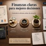 Fundamento de finanzas representado con flujo, ahorro y decisiones