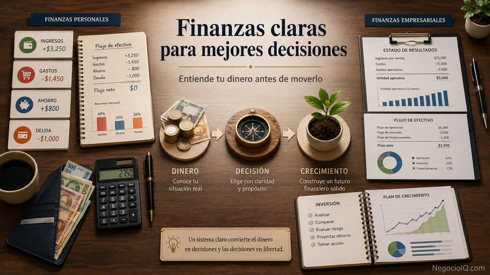 Fundamento de finanzas para entender y gestionar mejor el dinero 1 Fundamento de finanzas representado con flujo, ahorro y decisiones