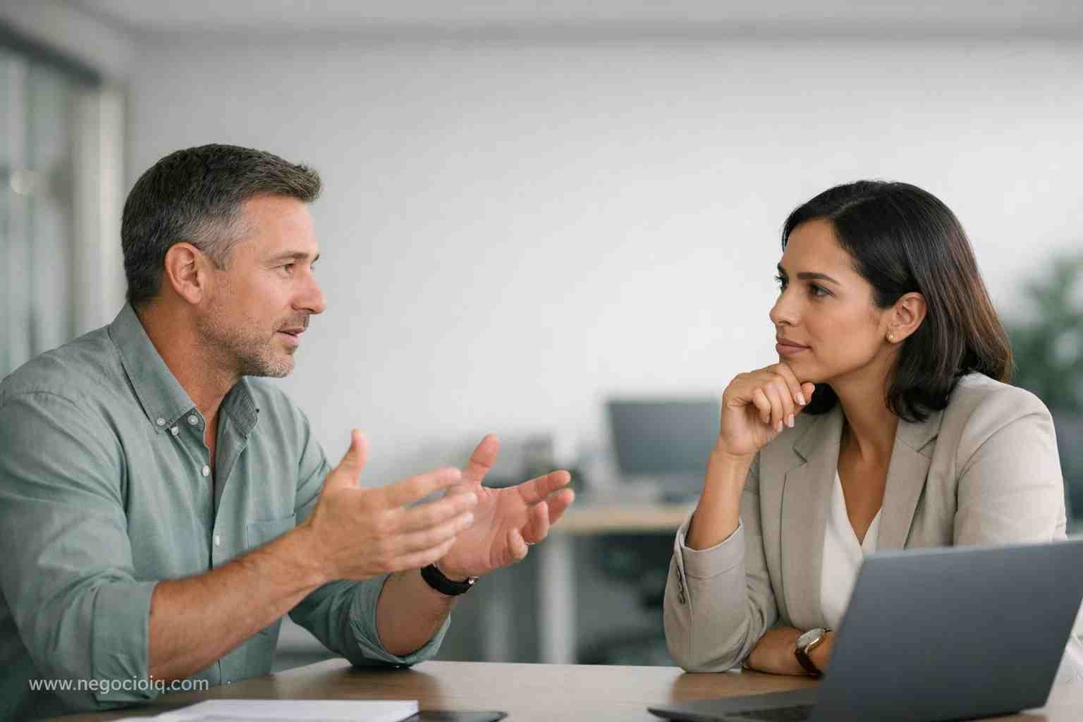 Manejo de Conflictos: Estrategias y Tipos Clave 1 Ejemplo de manejo de conflictos en una conversación profesional de trabajo