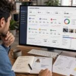 Profesional planificando publicidad en medios digitales para distintos canales online