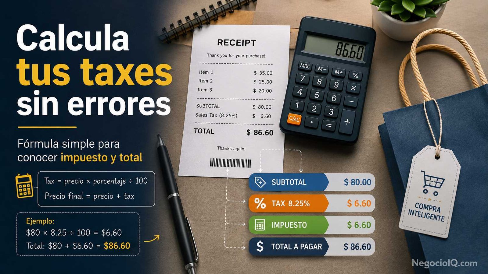 Cómo calcular los taxes en compras de Estados Unidos fácilmente 1 Cómo calcular los taxes de una compra en Estados Unidos