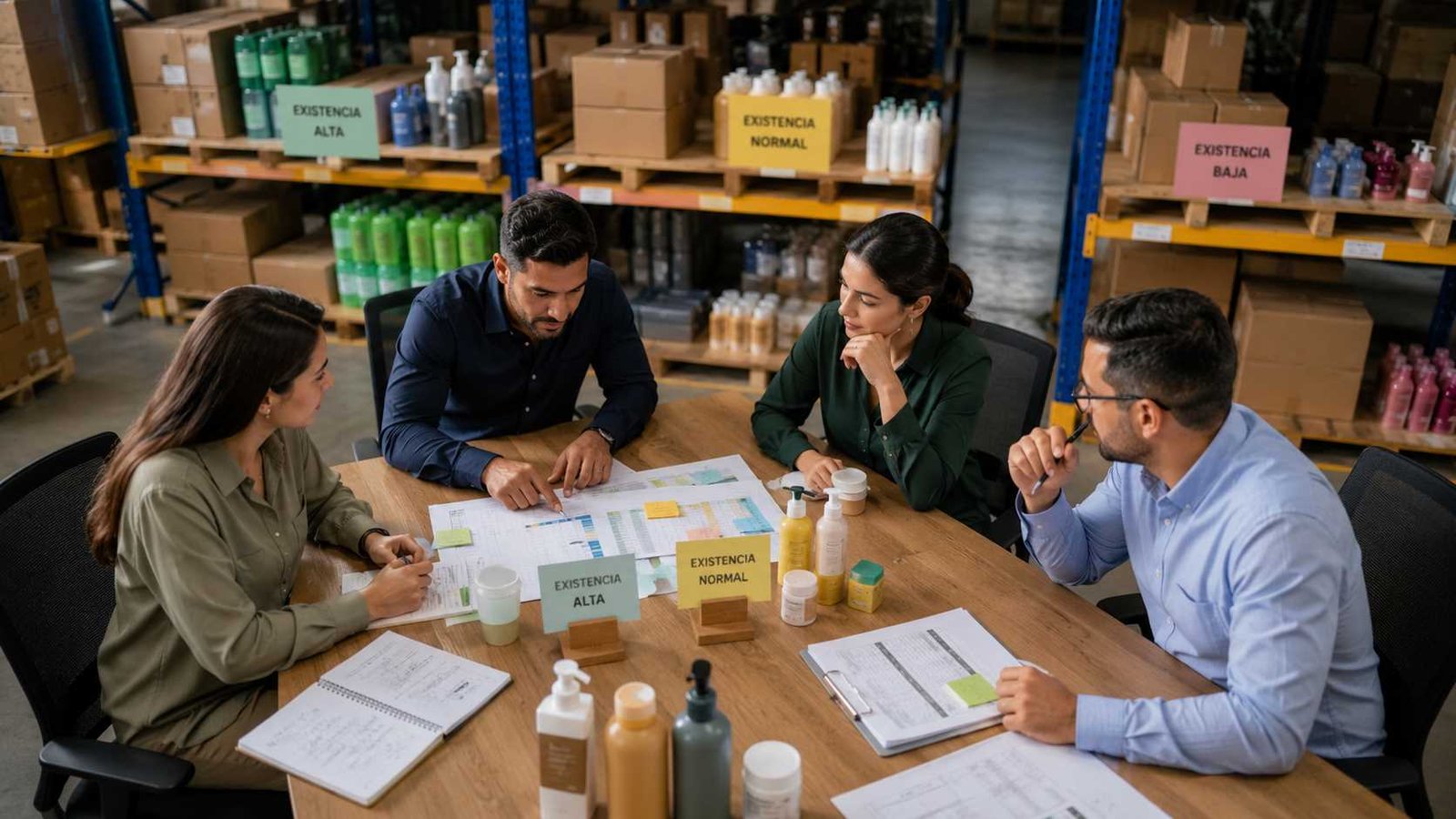 Planeación de la demanda: cómo prever ventas y evitar faltantes 1 Equipo realizando planeación de la demanda para ajustar ventas previstas, compras e inventario