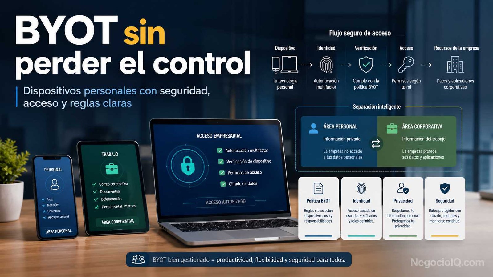 Consultoría BYOT conectando dispositivos personales con recursos empresariales seguros